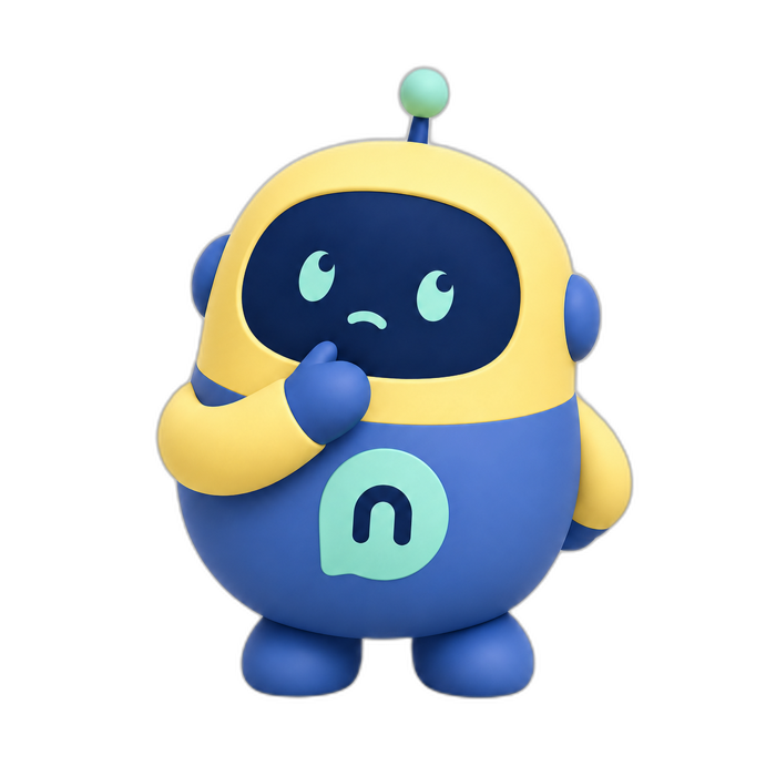 Mascot Nomi đang suy nghĩ